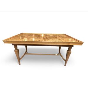 Table De Salon Art Deco En Sycomore , Belgique Ca 1935, Maison Vanderborght Frères 